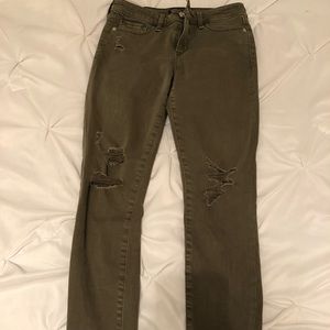 Abercrombie & Fitch army green Skinny jeans
